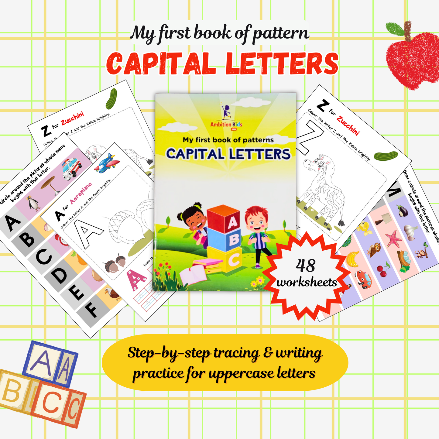 Pattern & Pencil Control Practice Worksheets for Kids Ages 2.5 – 6