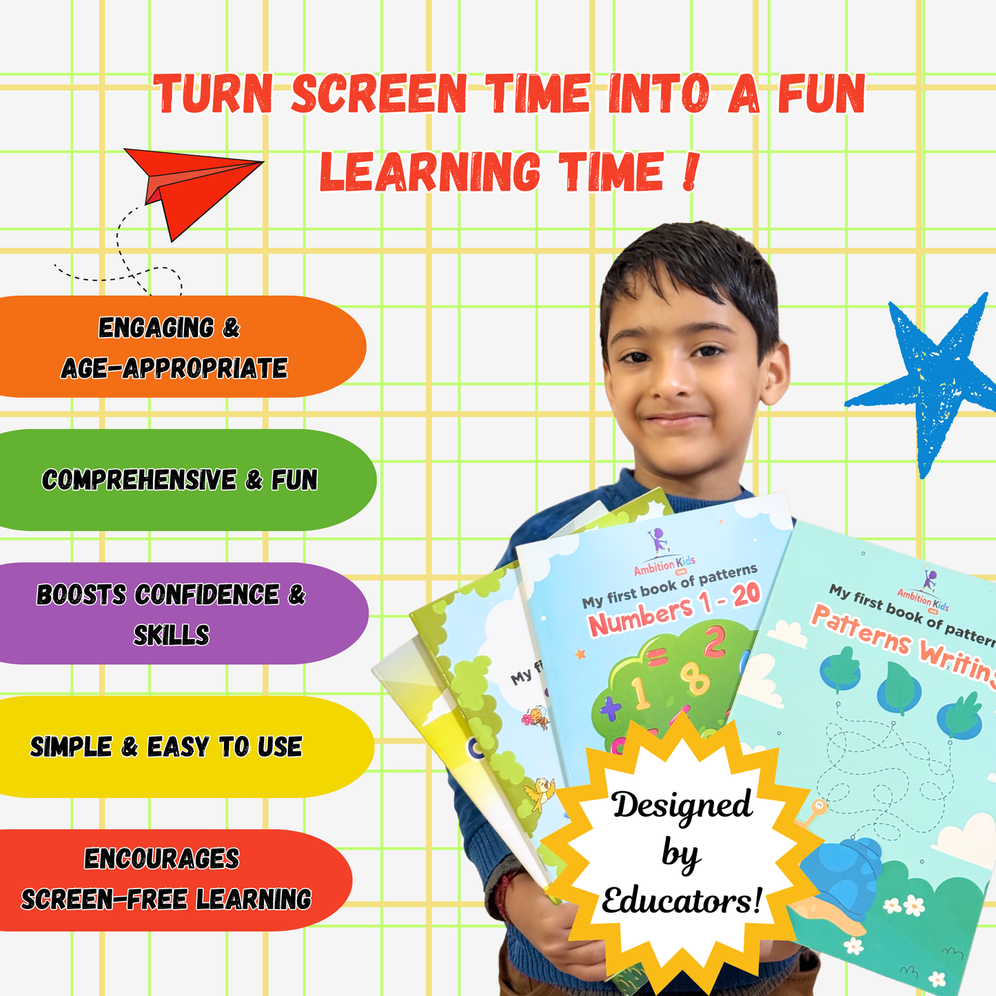 Pattern & Pencil Control Practice Worksheets for Kids Ages 2.5 – 6