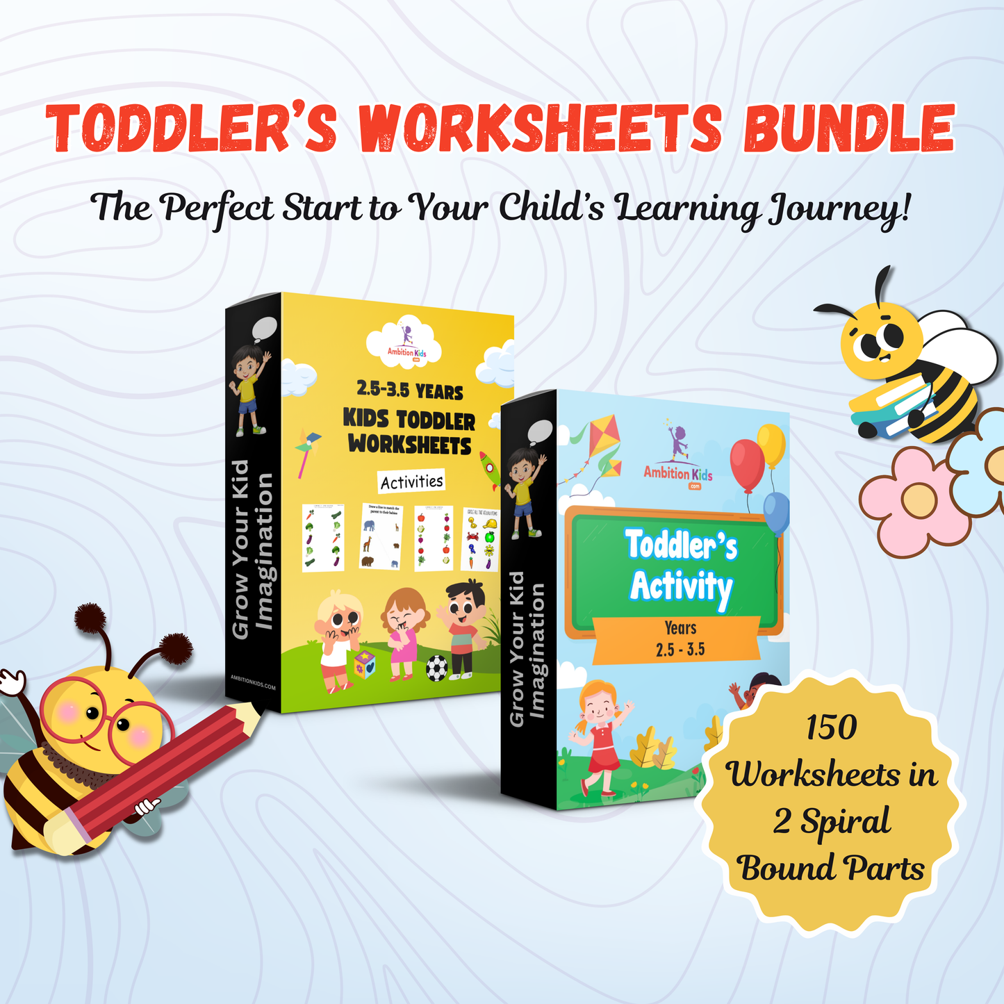 Toddlers 2.5-3.5 Years Kids Worksheets