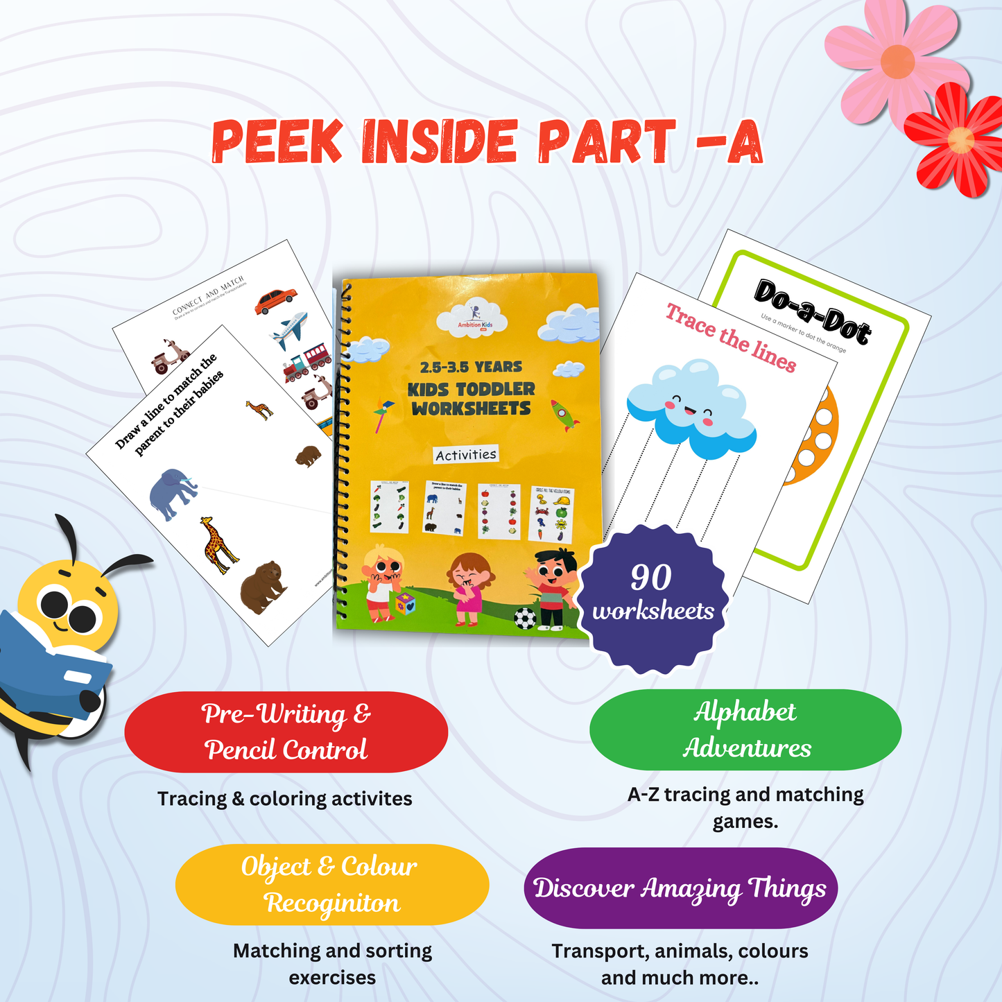 Toddlers 2.5-3.5 Years Kids Worksheets