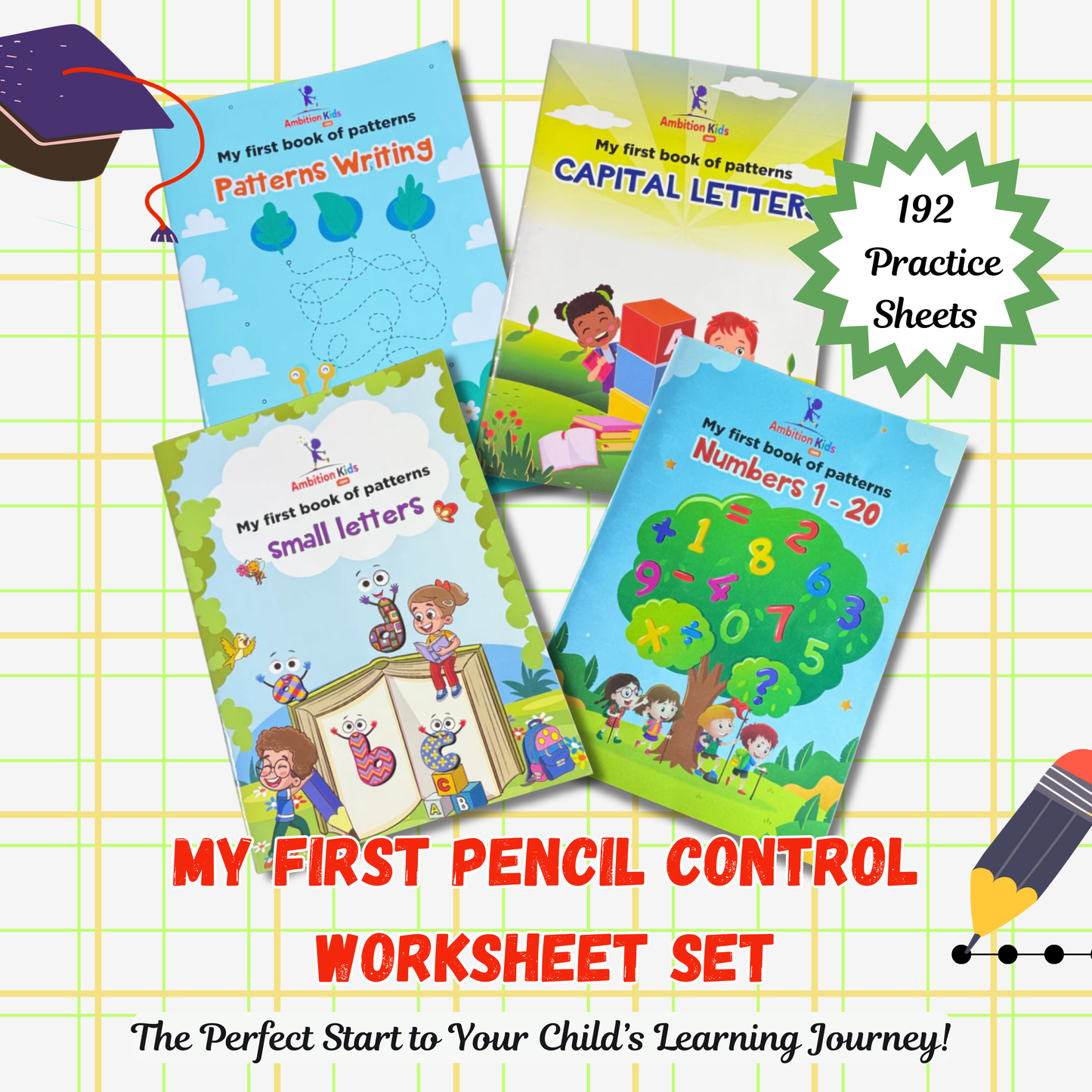 Pattern & Pencil Control Practice Worksheets for Kids Ages 2.5 – 6