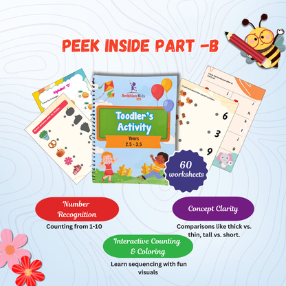 Toddlers 2.5-3.5 Years Kids Worksheets