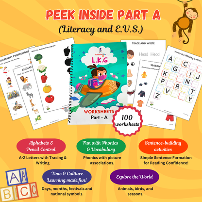LKG Hard Copy Kids Worksheets