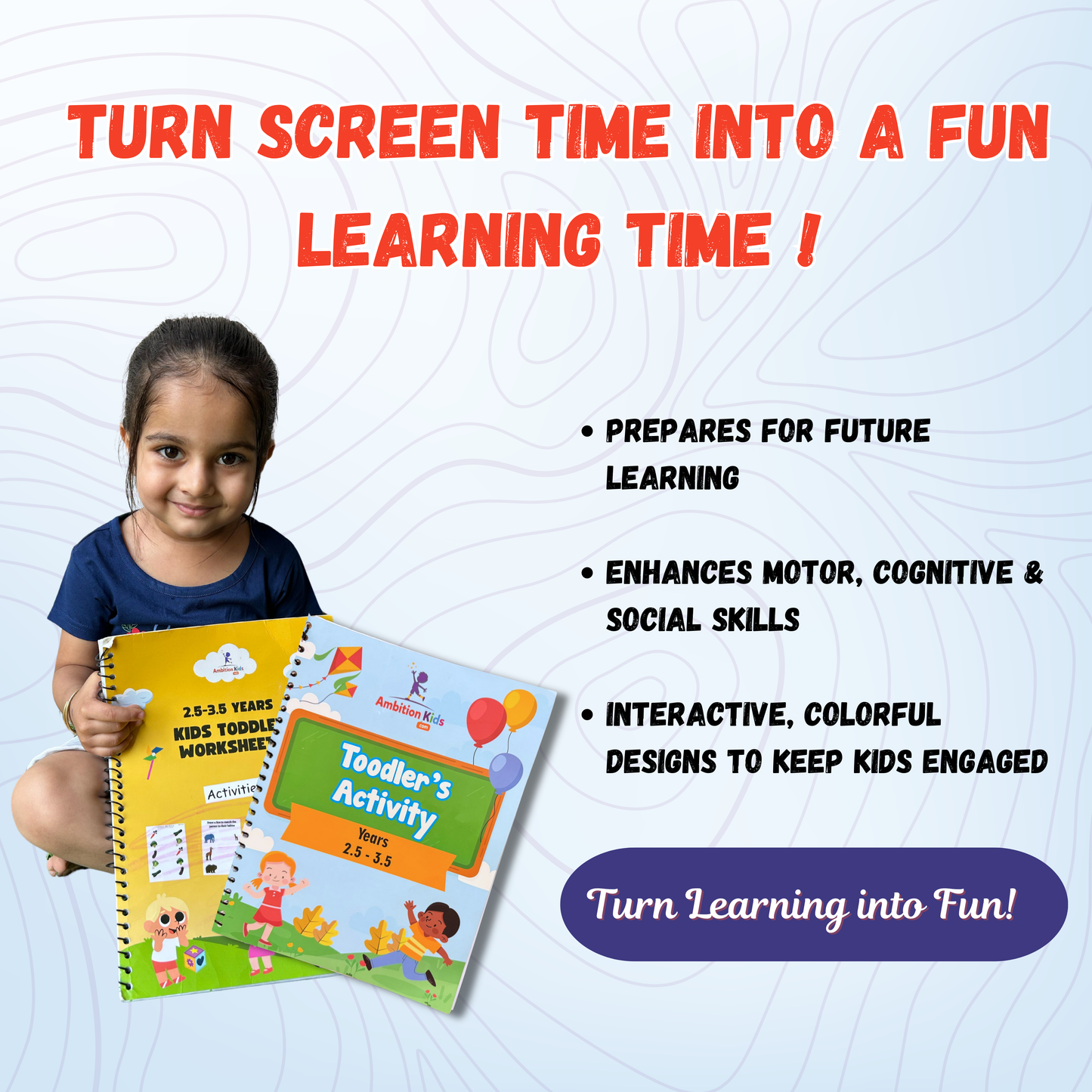 Toddlers 2.5-3.5 Years Kids Worksheets