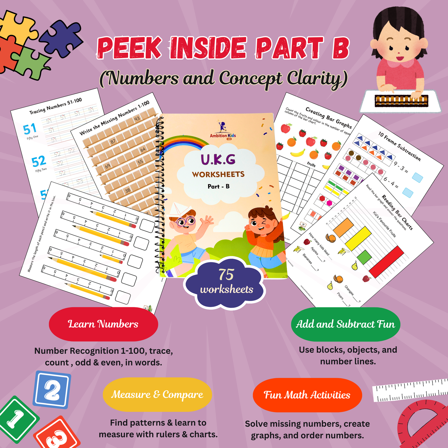 UKG Hard Copy Kids Worksheets