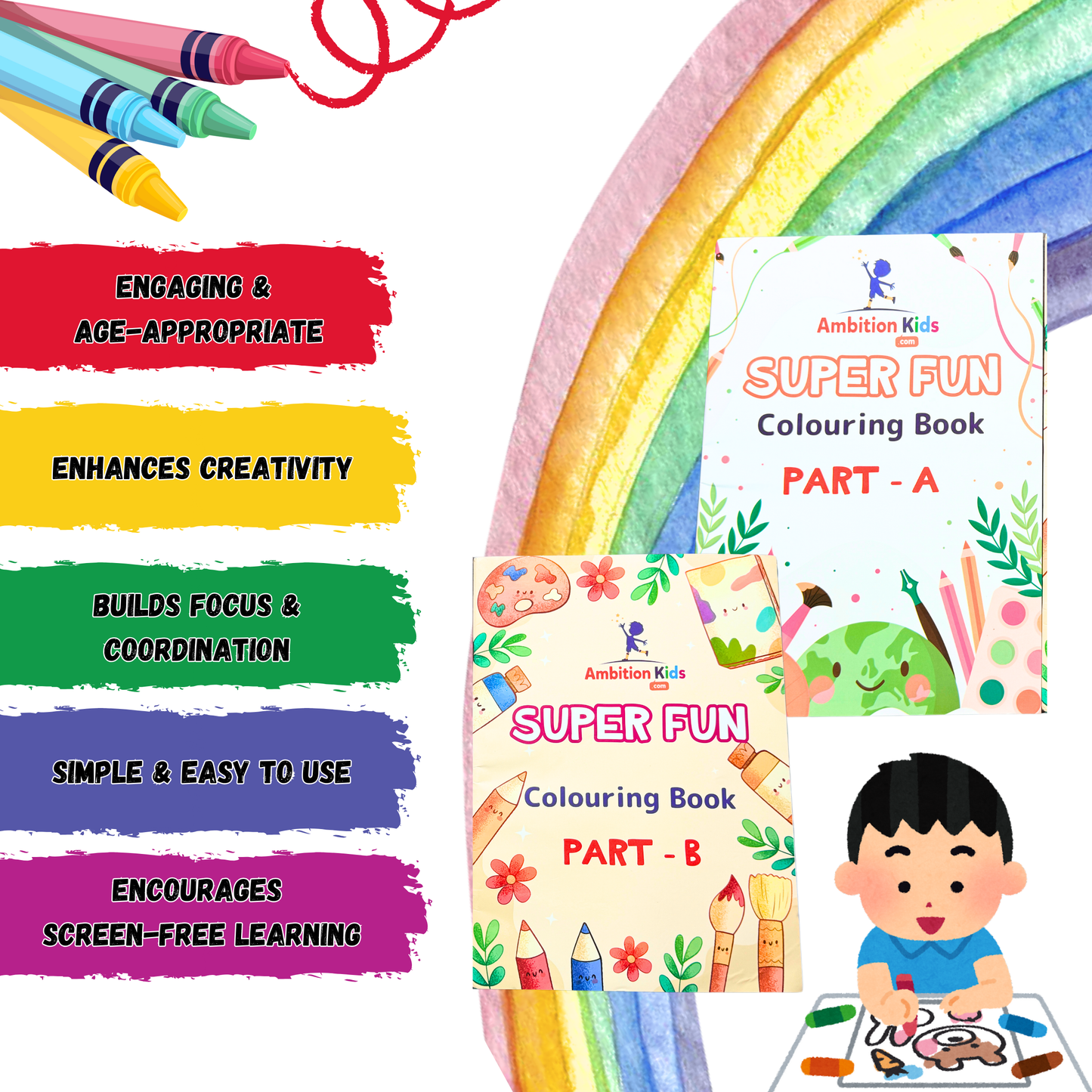 Ambition Kids Colouring Worksheets