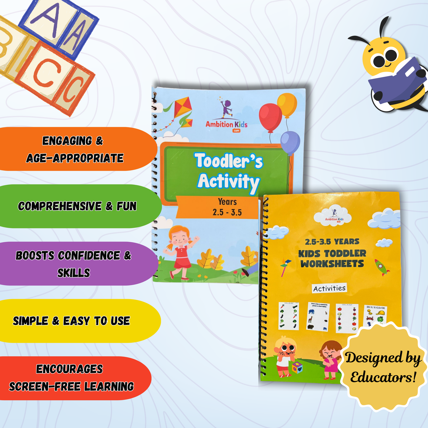 Toddlers 2.5-3.5 Years Kids Worksheets