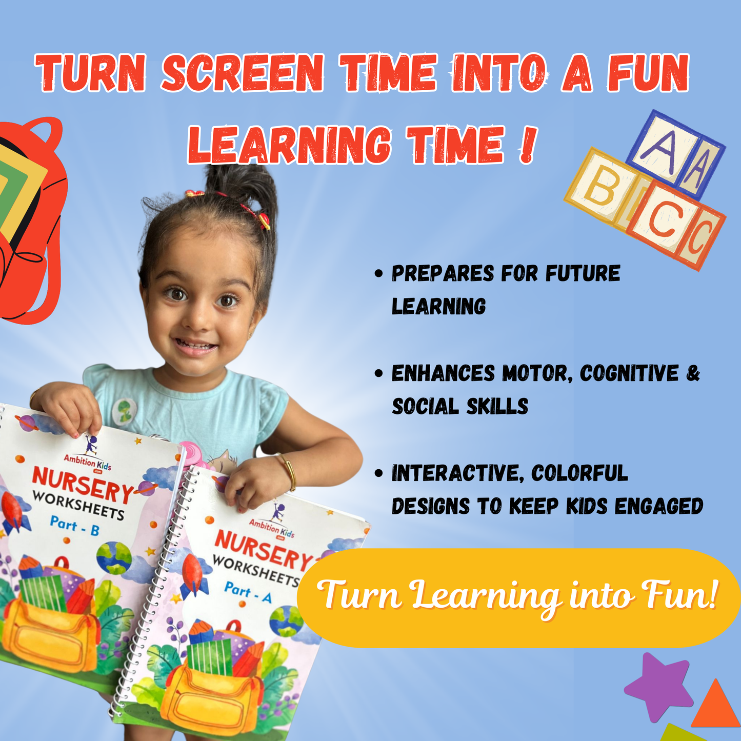Nursery Hard Copy Kids Worksheets