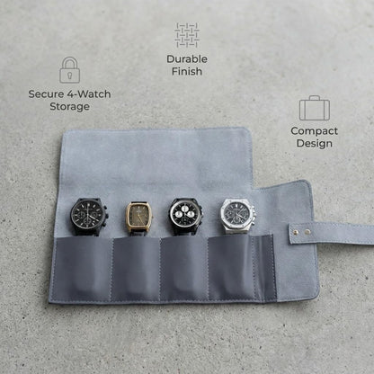 The Voyager | 4-Slots Travel Watch Roll