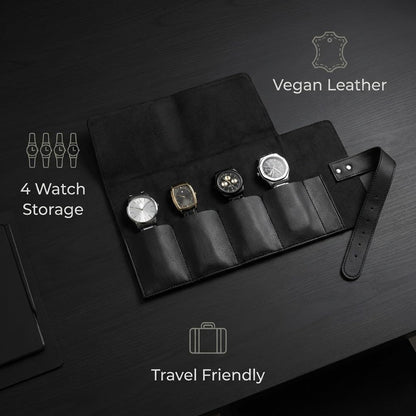 The Voyager | 4-Slots Travel Watch Roll