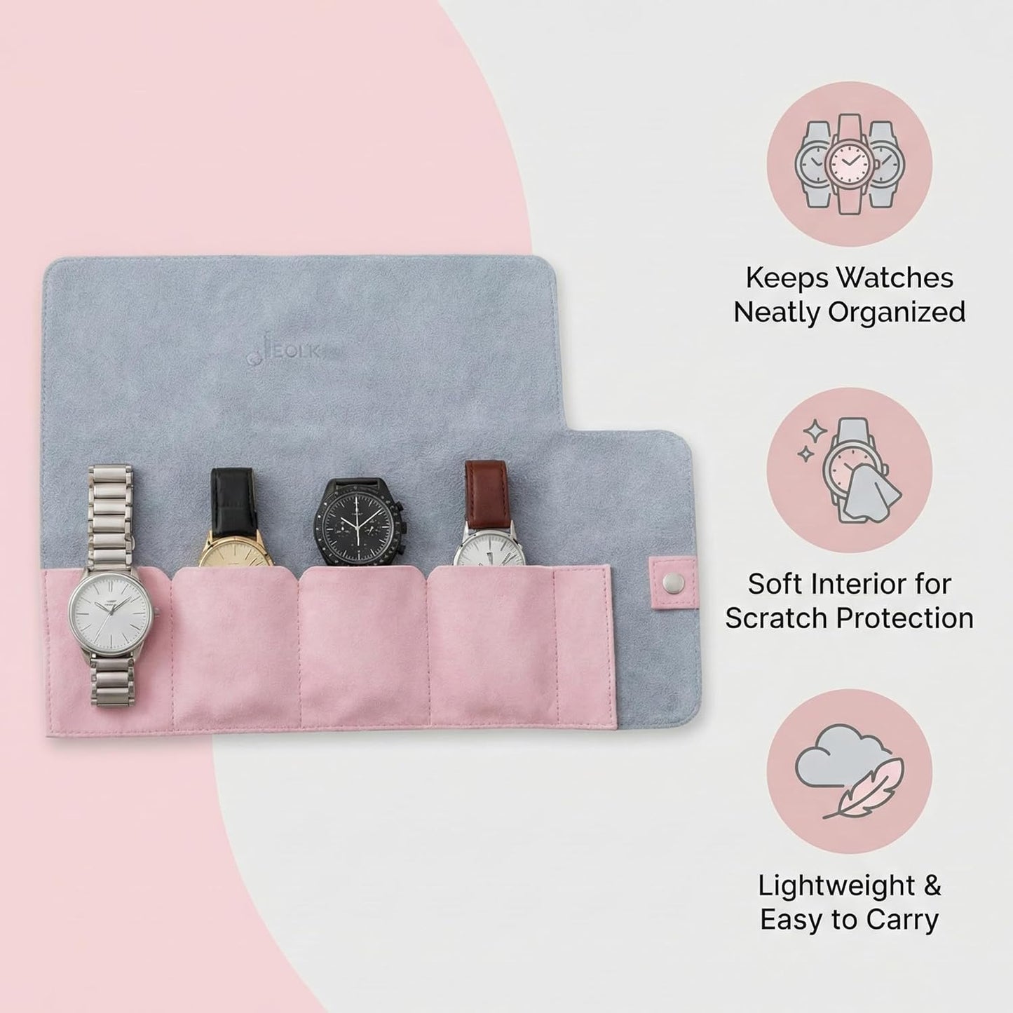 The Voyager | 4-Slots Travel Watch Roll