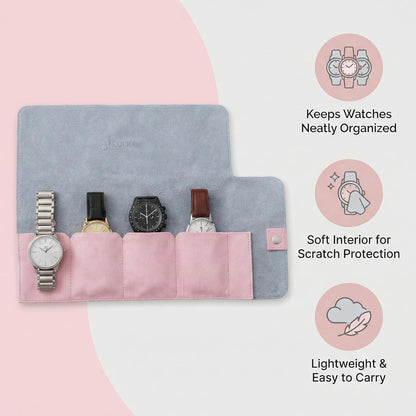 The Voyager | 4-Slots Travel Watch Roll