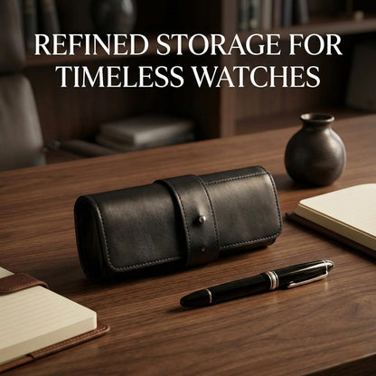 4-Slot Travel Watch Roll | Premium Watch Case for Travel | Scratch-Free Protection