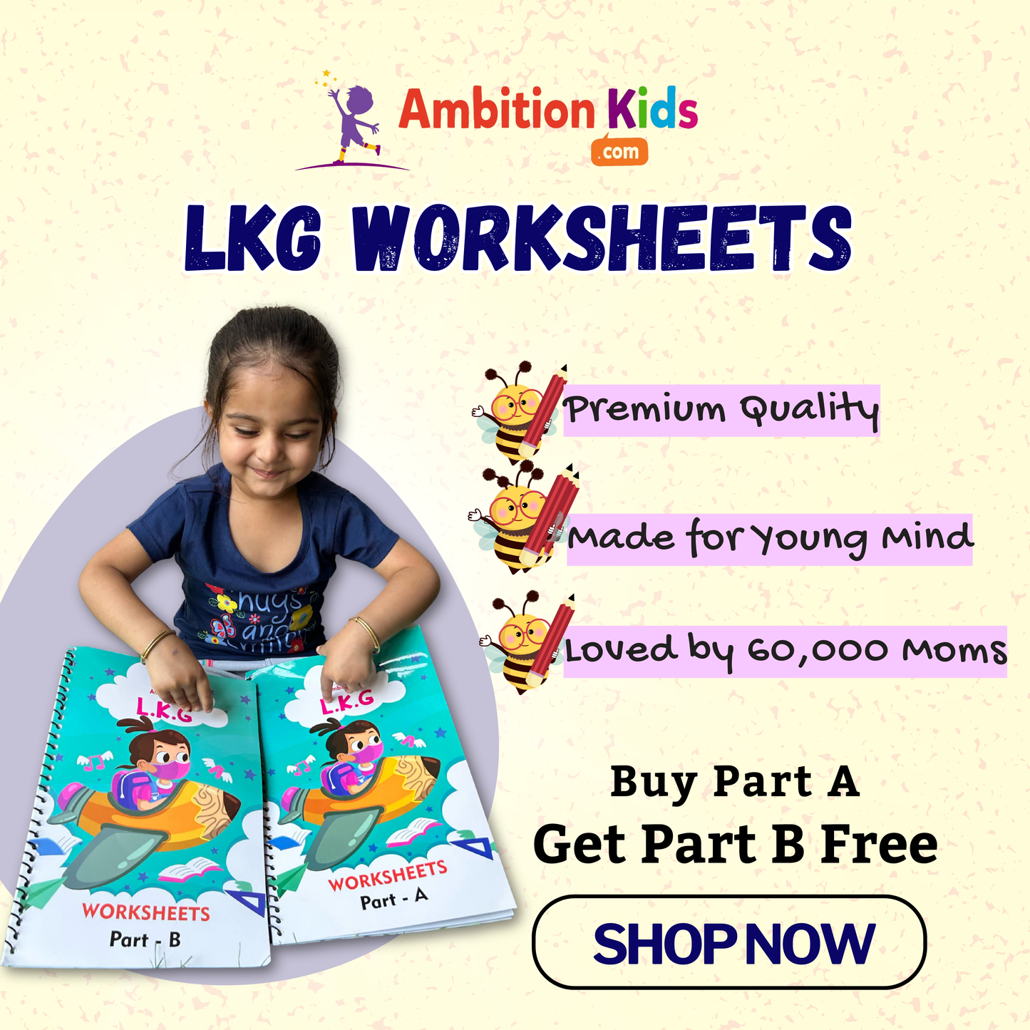 LKG Hard Copy Kids Worksheets
