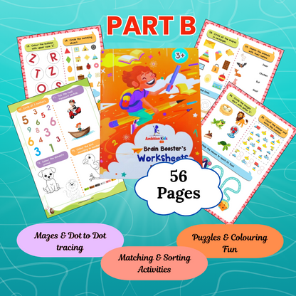 Age 3+ Brain Booster Worksheets