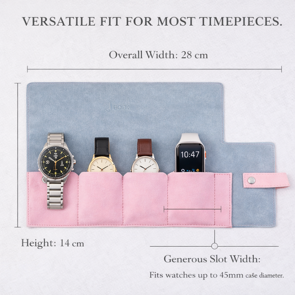 The Voyager | 4-Slots Travel Watch Roll