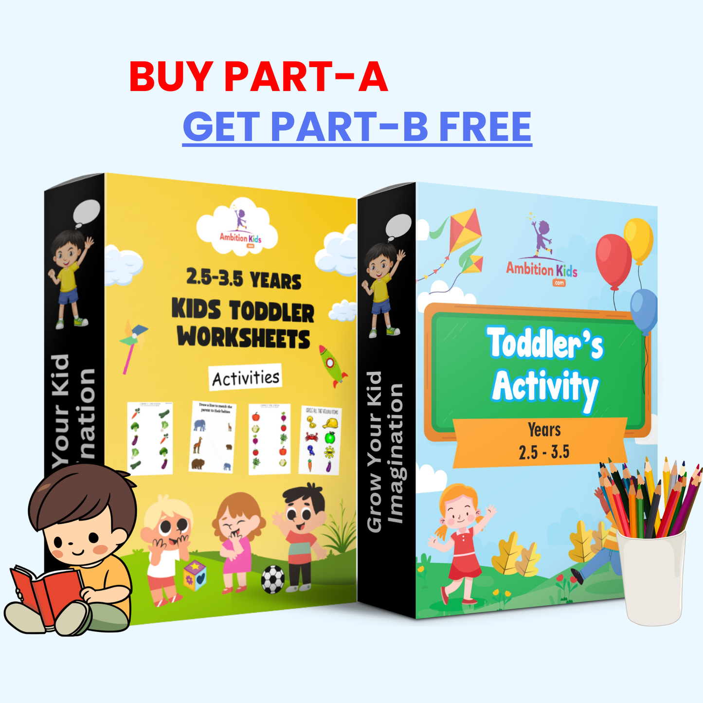 Toddlers 2.5-3.5 Years Kids Worksheets