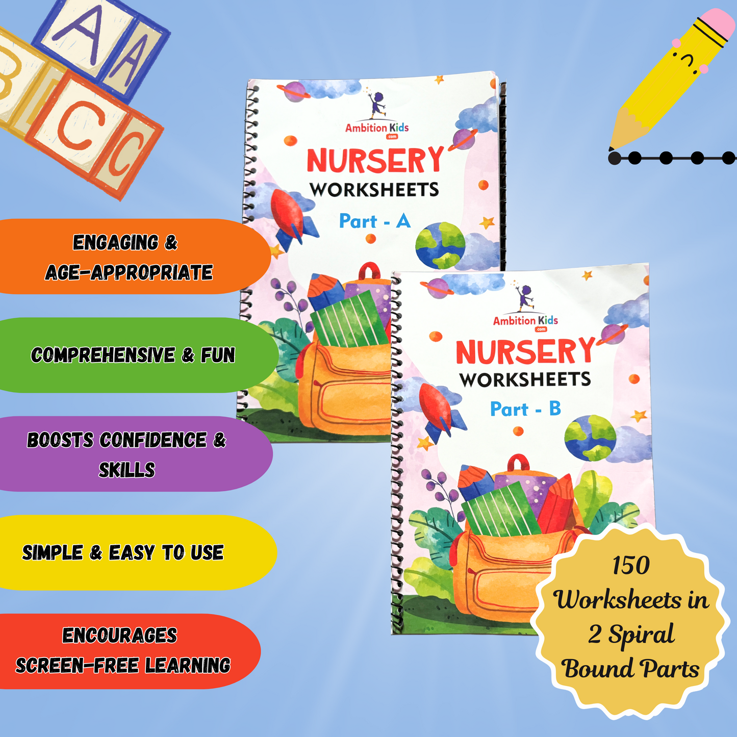 Nursery Hard Copy Kids Worksheets
